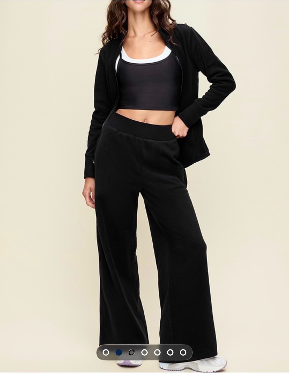 Old Navy Xtra HR Performance Fleece Wide-Leg Lounge Pants Black Jack Sz. Large